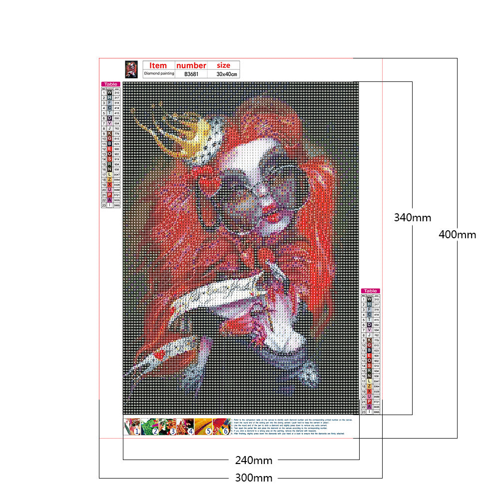 Heavy Makeup Woman - Full Round Drill Diamond Painting 30*40CM