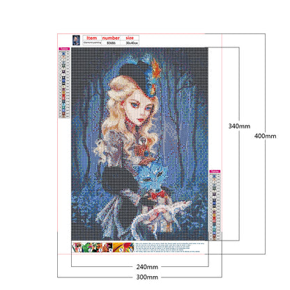 Heavy Makeup Woman - Full Round Drill Diamond Painting 30*40CM