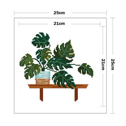 Turtle Foot - 14CT Stamped Cross Stitch 25*25CM