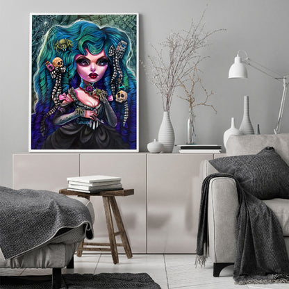 Gothic Woman - Full Round Drill Diamond Painting 50*60CM