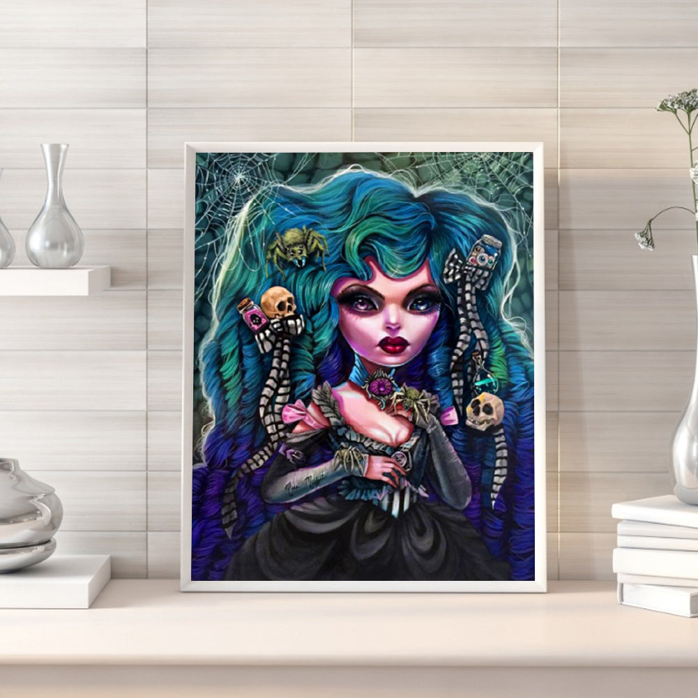 Gothic Woman - Full Round Drill Diamond Painting 50*60CM