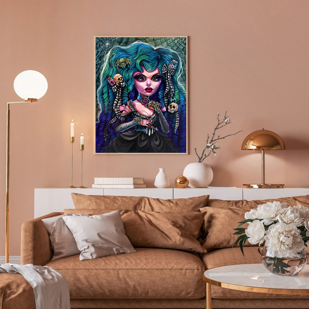 Gothic Woman - Full Round Drill Diamond Painting 50*60CM