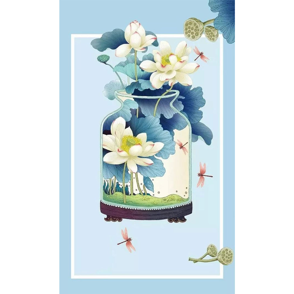 Flower Order - 11CT Stamped Cross Stitch 40*67CM