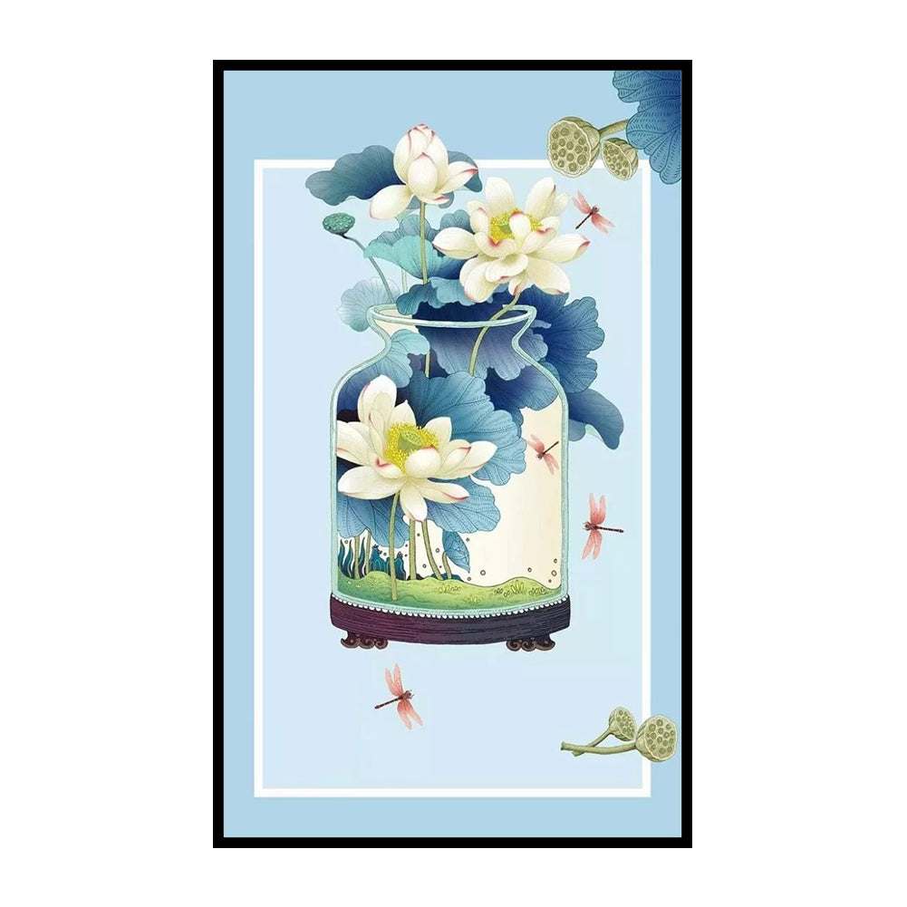 Flower Order - 11CT Stamped Cross Stitch 40*67CM