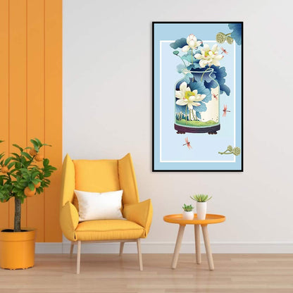 Flower Order - 11CT Stamped Cross Stitch 40*67CM