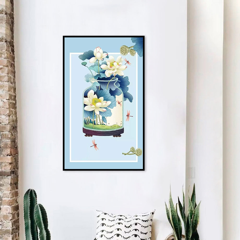 Flower Order - 11CT Stamped Cross Stitch 40*67CM