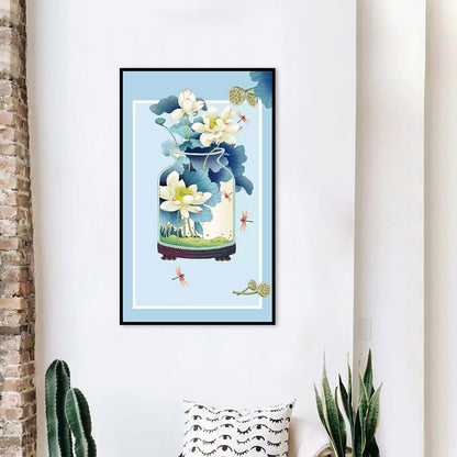 Flower Order - 11CT Stamped Cross Stitch 40*67CM