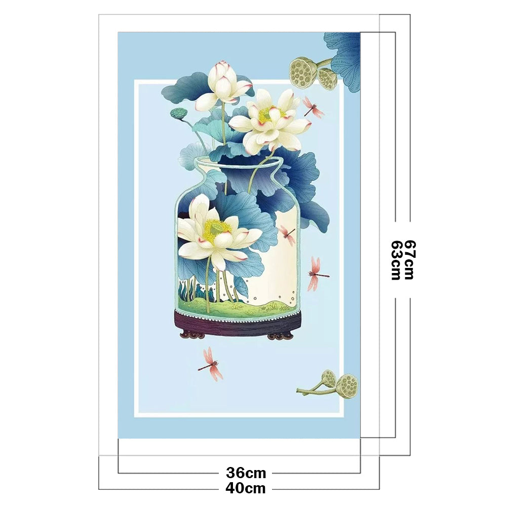 Flower Order - 11CT Stamped Cross Stitch 40*67CM