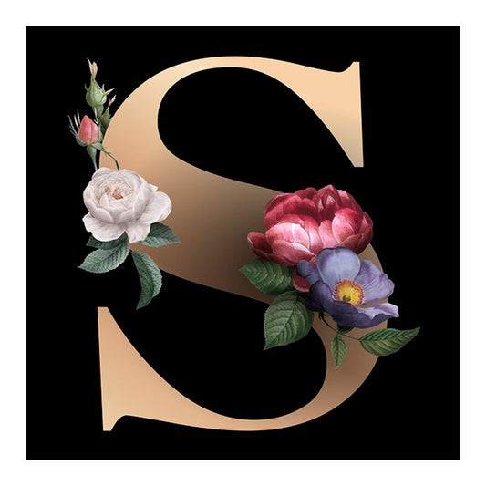 Flower Alphabet - Full Round Drill Diamond Painting 50*50cm