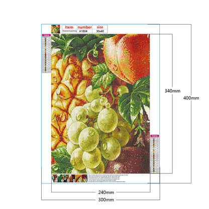 Fresh Fruits And Vegetables - Full Round Drill Diamond Painting 30*40CM