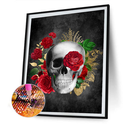 Dark Skull - Full Round Drill Diamond Painting 30*40CM