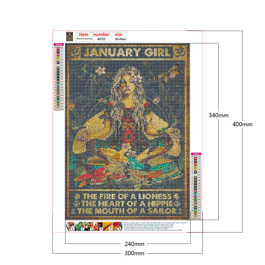 Figure Abstract Painting - Full Round Drill Diamond Painting 30*40CM