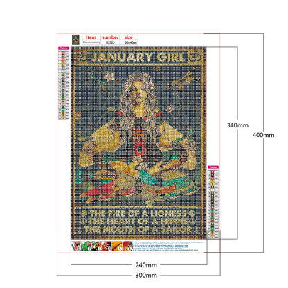 Figure Abstract Painting - Full Round Drill Diamond Painting 30*40CM