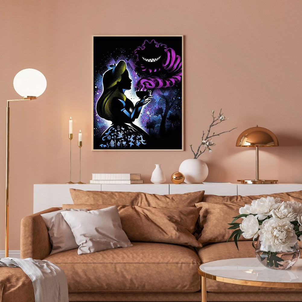 Princess Silhouette - Full Square Drill Diamond Painting 50*60CM