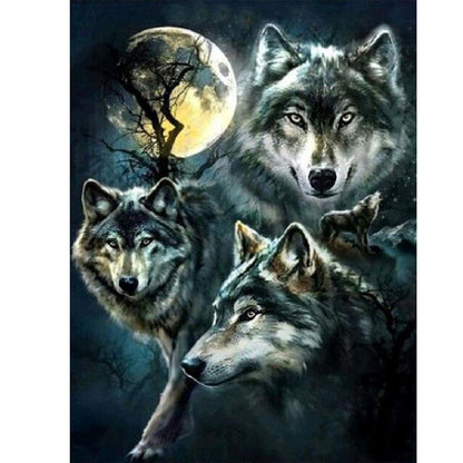 Wolf Pack - Full Round Drill Diamond Painting 50*60CM