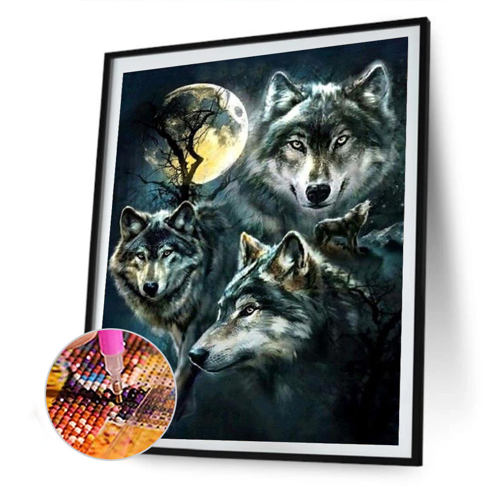 Wolf Pack - Full Round Drill Diamond Painting 50*60CM