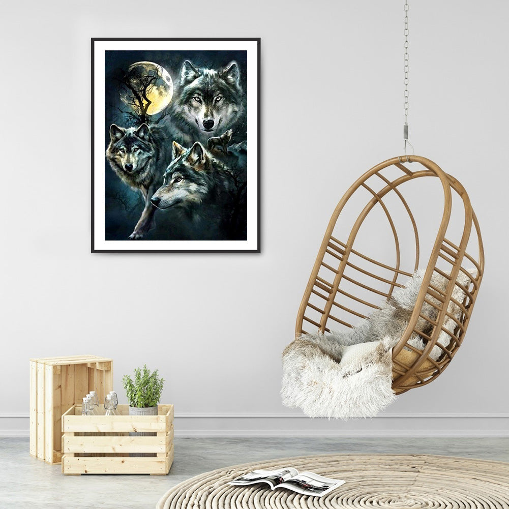 Wolf Pack - Full Round Drill Diamond Painting 50*60CM