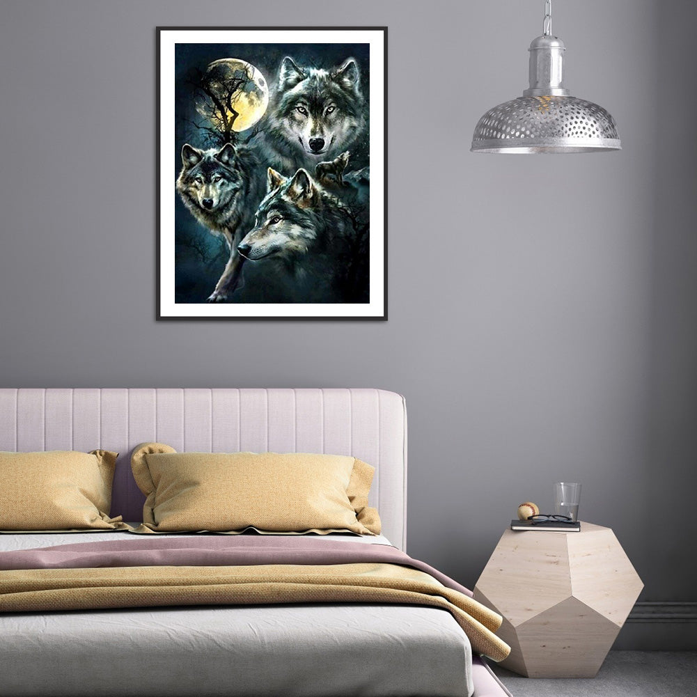 Wolf Pack - Full Round Drill Diamond Painting 50*60CM