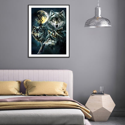 Wolf Pack - Full Round Drill Diamond Painting 50*60CM