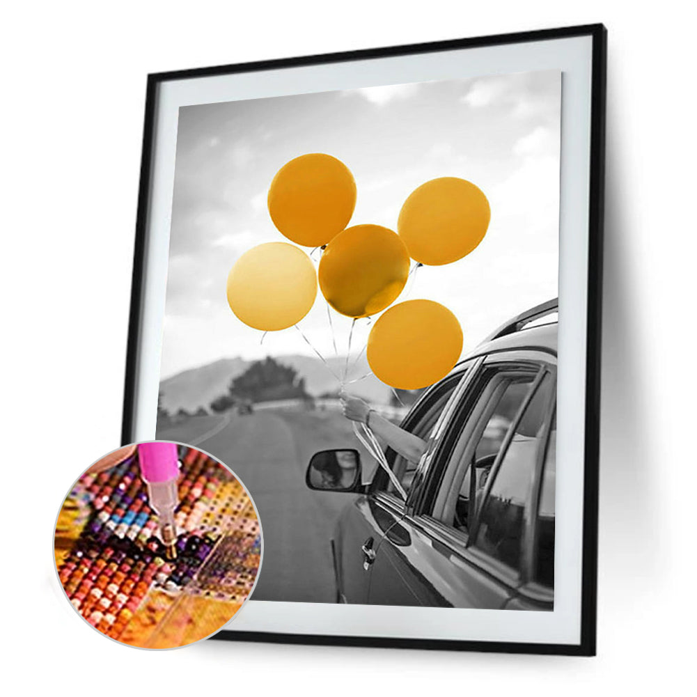 Yellow Balloon - Full Square Drill Diamond Painting 30*40CM