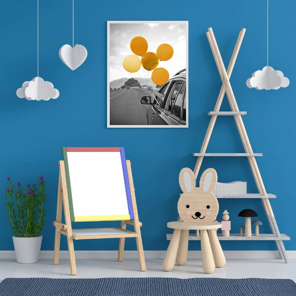 Yellow Balloon - Full Square Drill Diamond Painting 30*40CM