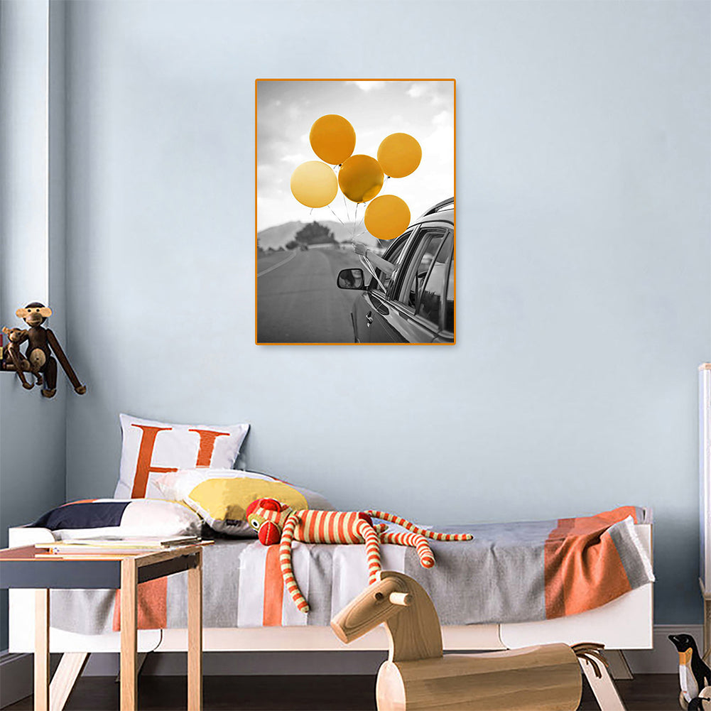 Yellow Balloon - Full Square Drill Diamond Painting 30*40CM
