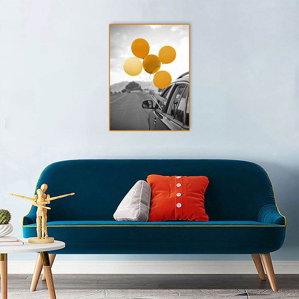 Yellow Balloon - Full Square Drill Diamond Painting 30*40CM