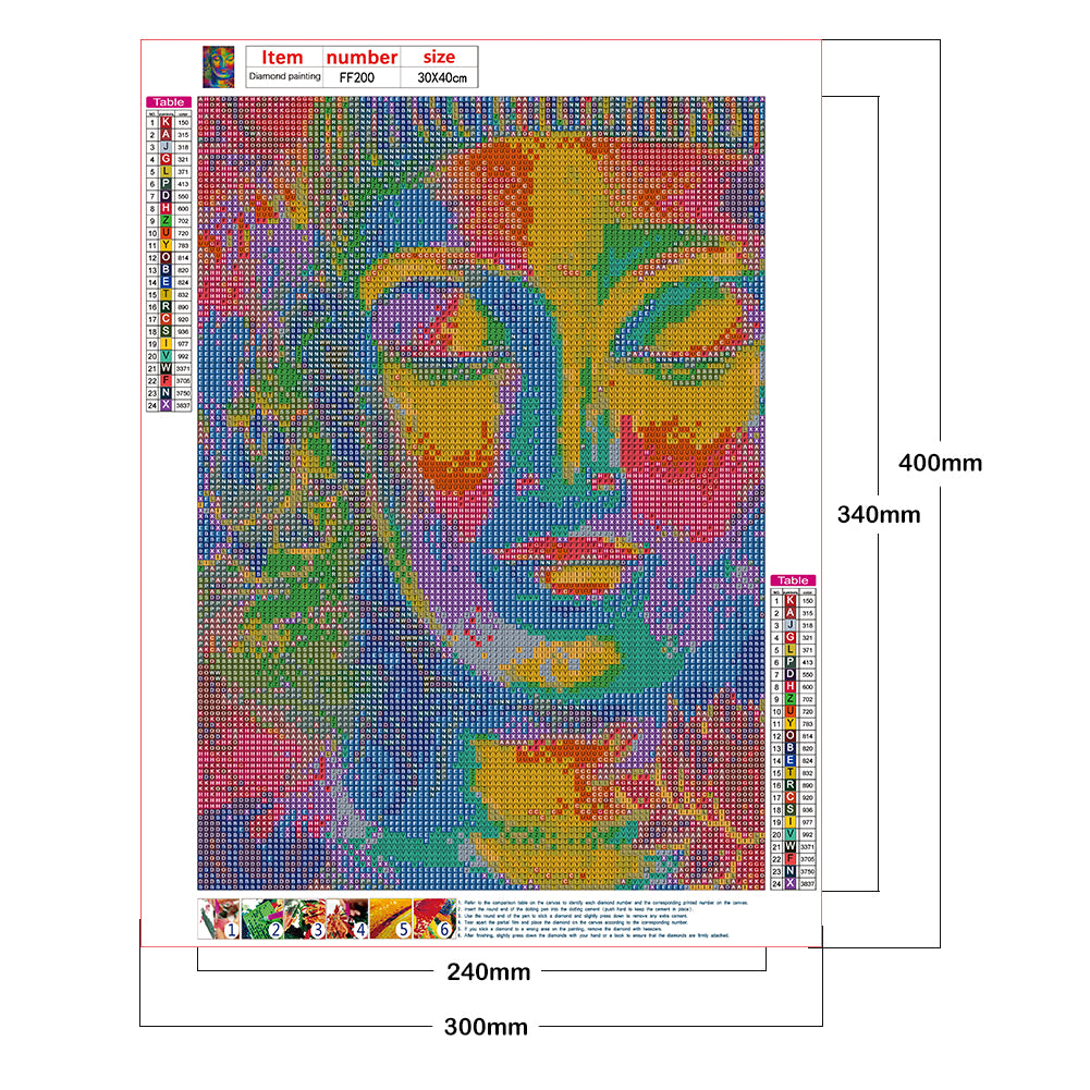 Buddha Statue - Full Square Drill Diamond Painting 30*40CM