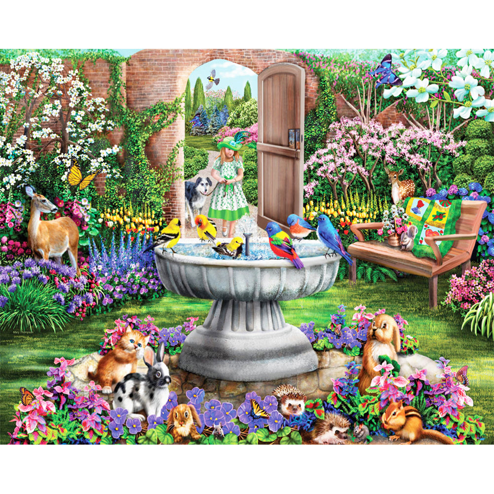 Garden Cottage - 11CT Stamped Cross Stitch 60*50CM