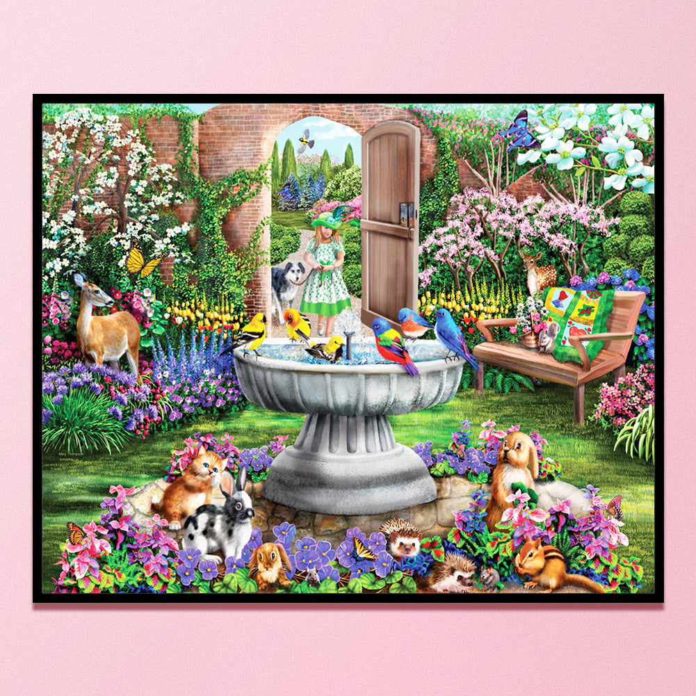 Garden Cottage - 11CT Stamped Cross Stitch 60*50CM