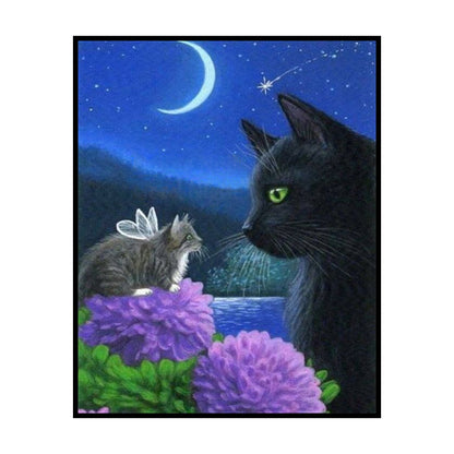 Cat - 11CT Stamped Cross Stitch 50*40CM