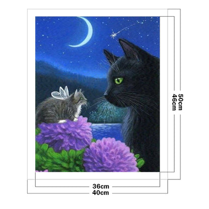 Cat - 11CT Stamped Cross Stitch 50*40CM