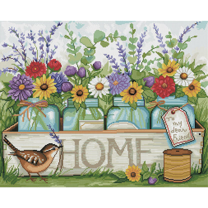 Family - 11CT Stamped Cross Stitch 50*40CM