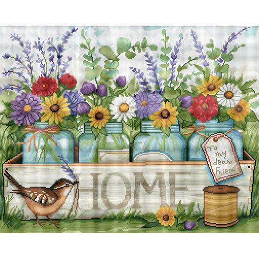 Family - 11CT Stamped Cross Stitch 50*40CM