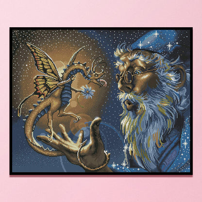 Butterfly Dragon - 11CT Stamped Cross Stitch 50*40CM