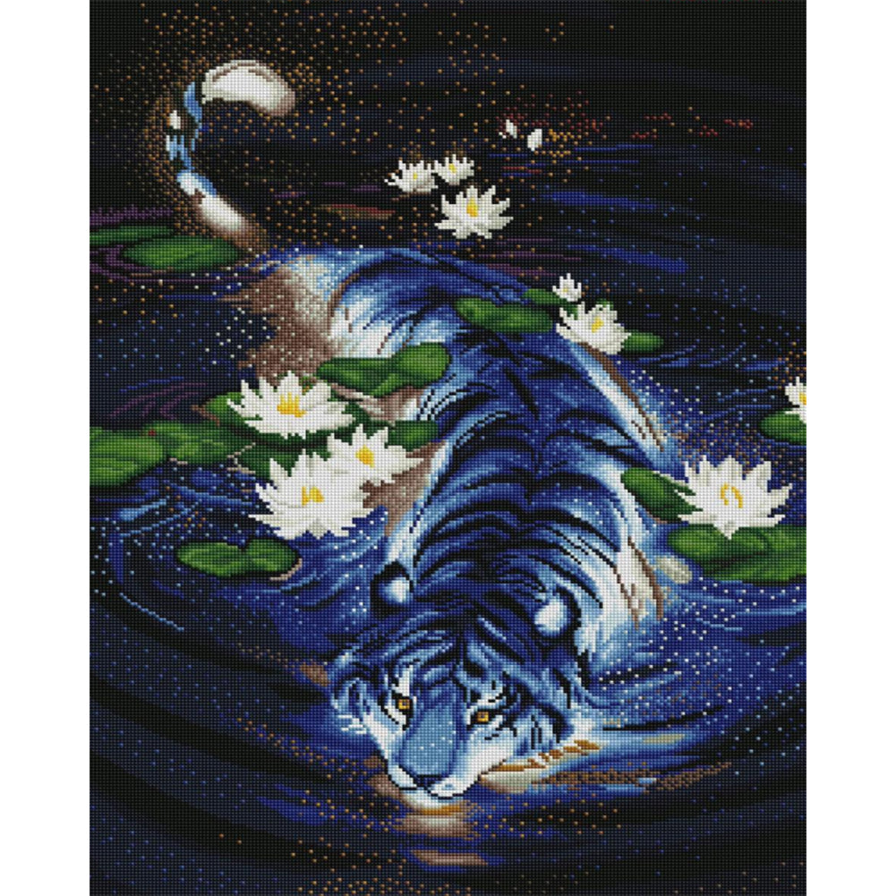 Tiger - 11CT Stamped Cross Stitch 40*50CM