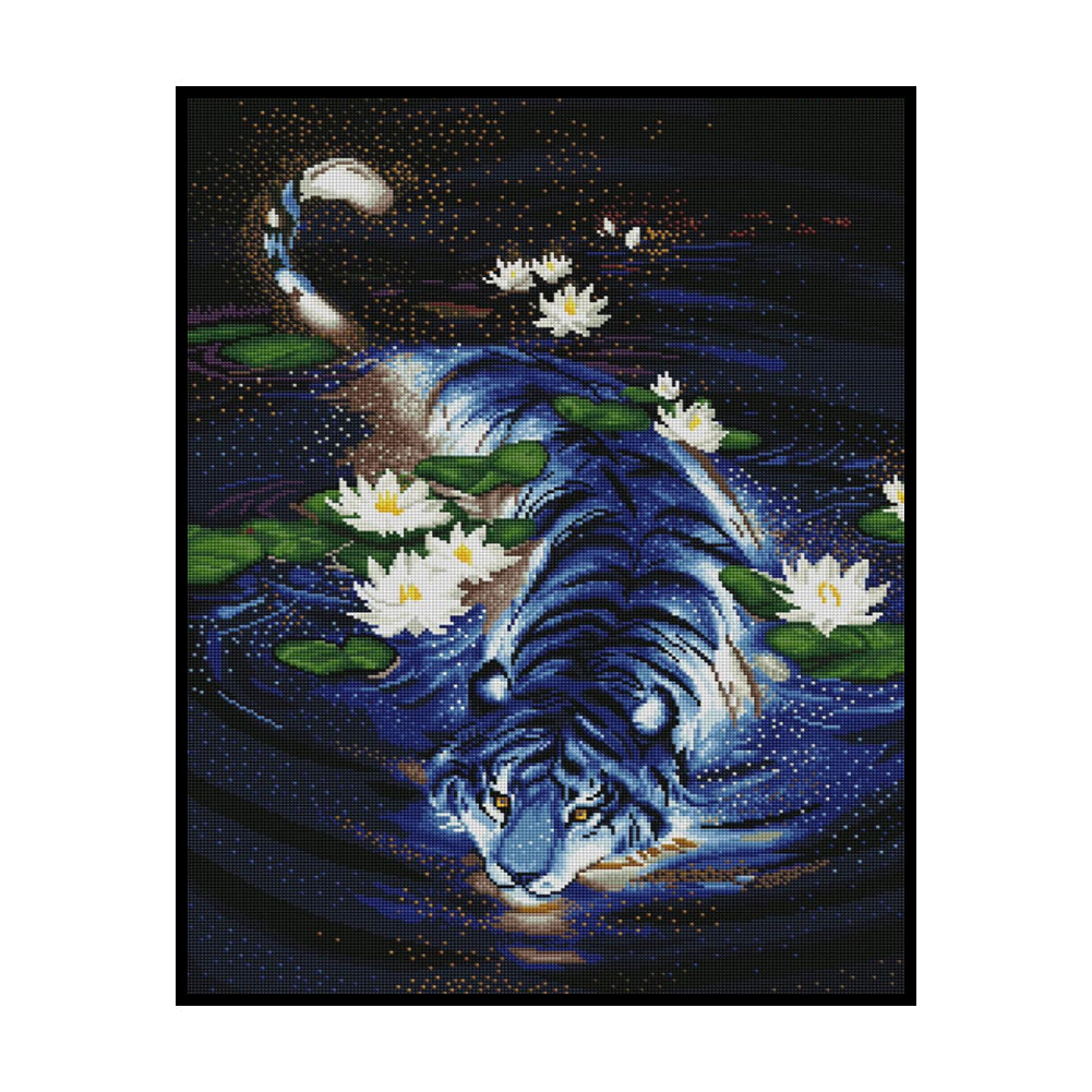 Tiger - 11CT Stamped Cross Stitch 40*50CM