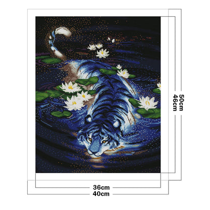 Tiger - 11CT Stamped Cross Stitch 40*50CM