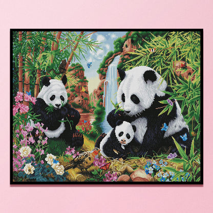 Panda - 11CT Stamped Cross Stitch 50*40CM