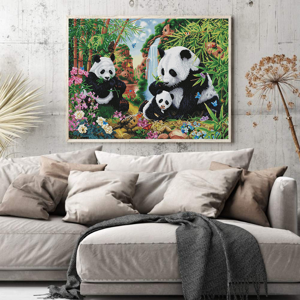 Panda - 11CT Stamped Cross Stitch 50*40CM