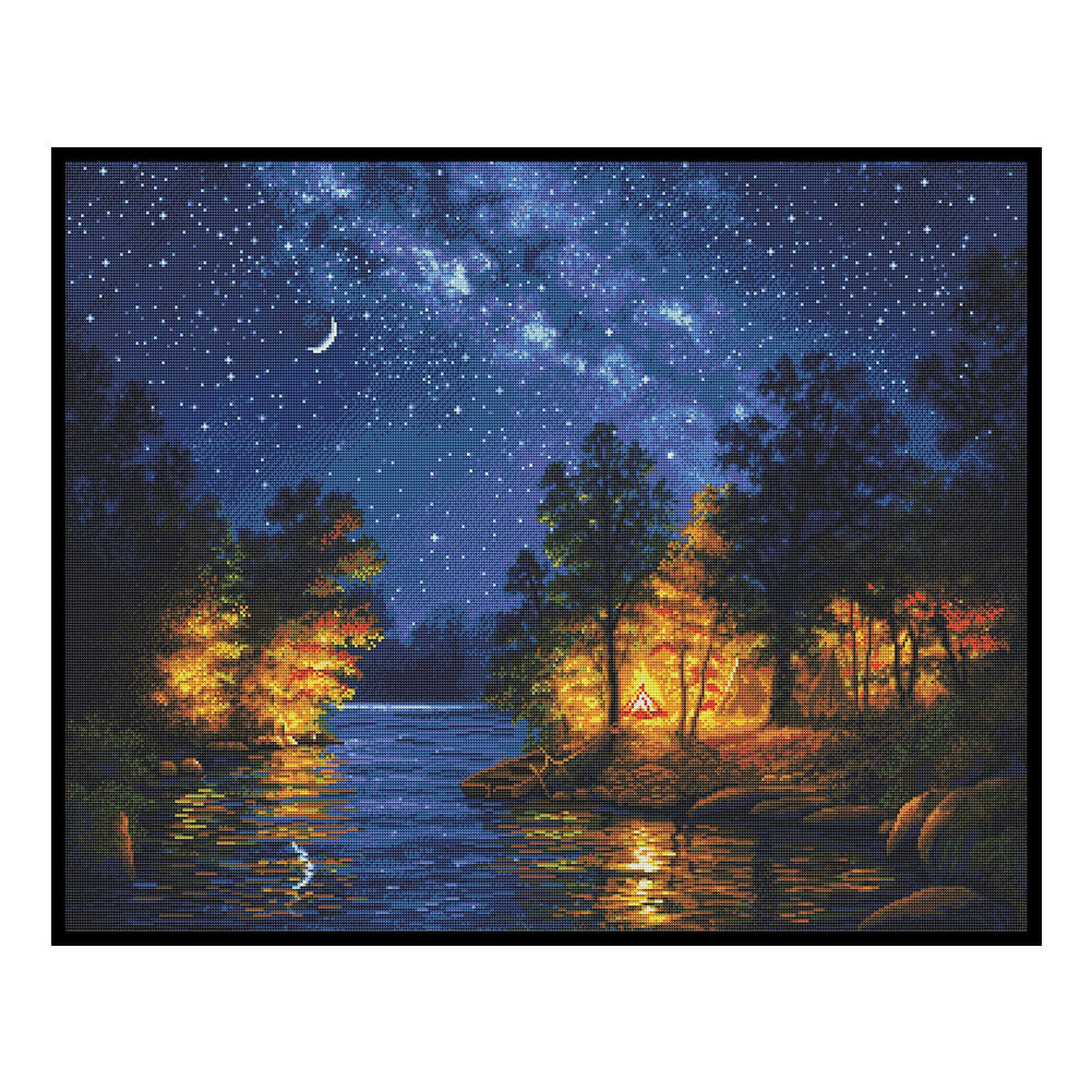 Melody Of The Night - 11CT Stamped Cross Stitch 50*40CM