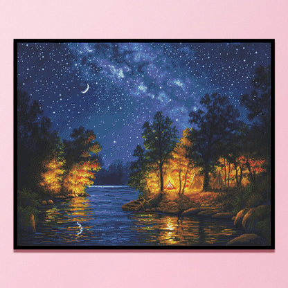 Melody Of The Night - 11CT Stamped Cross Stitch 50*40CM