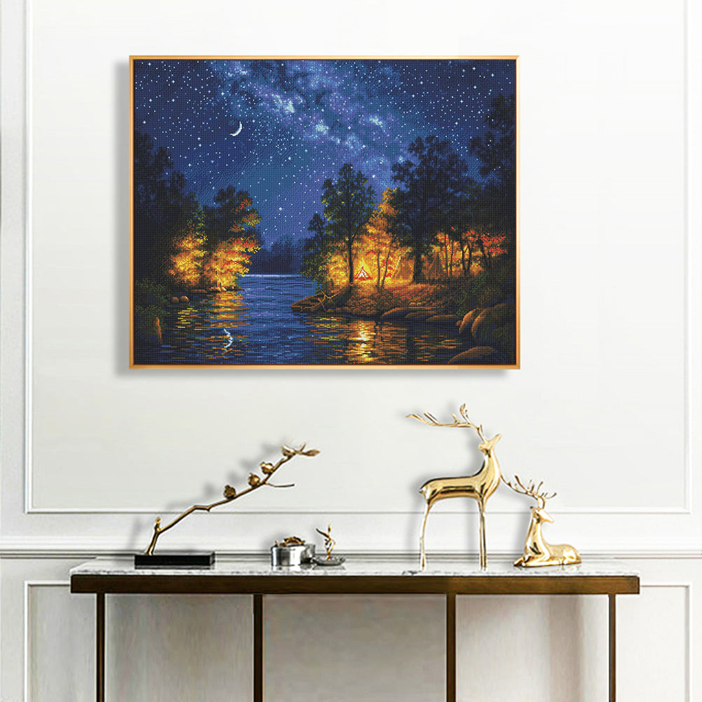 Melody Of The Night - 11CT Stamped Cross Stitch 50*40CM