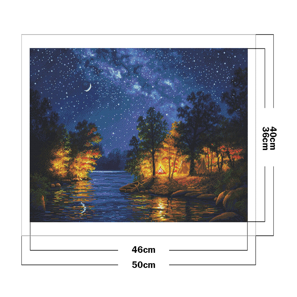 Melody Of The Night - 11CT Stamped Cross Stitch 50*40CM