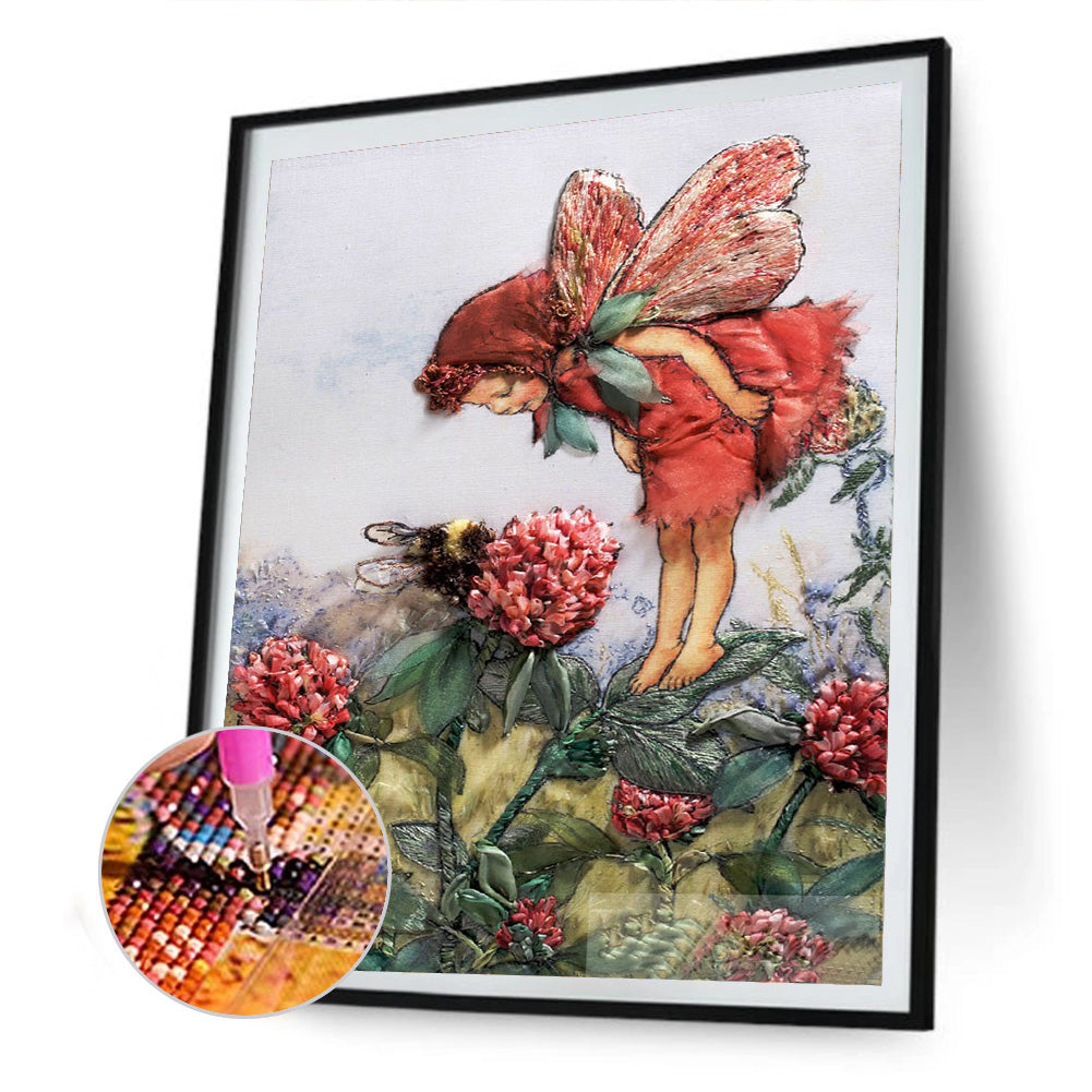 Flower Fairy - Full Round Drill Diamond Painting 30*40CM