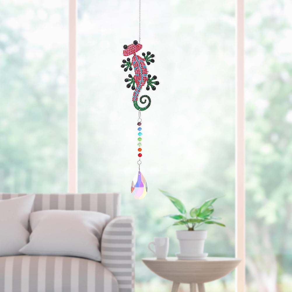 2x Crystal Wind Chimes Diamond Prisms Hanging Light Catcher Home Room Decor