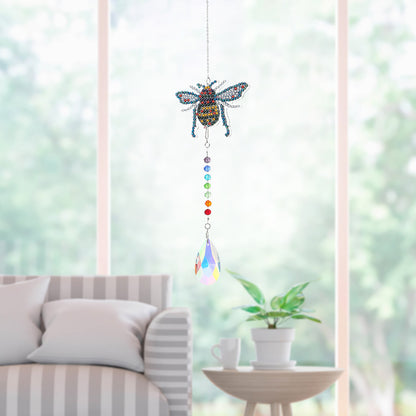 2x Crystal Wind Chimes Diamond Prisms Hanging Light Catcher Home Room Decor