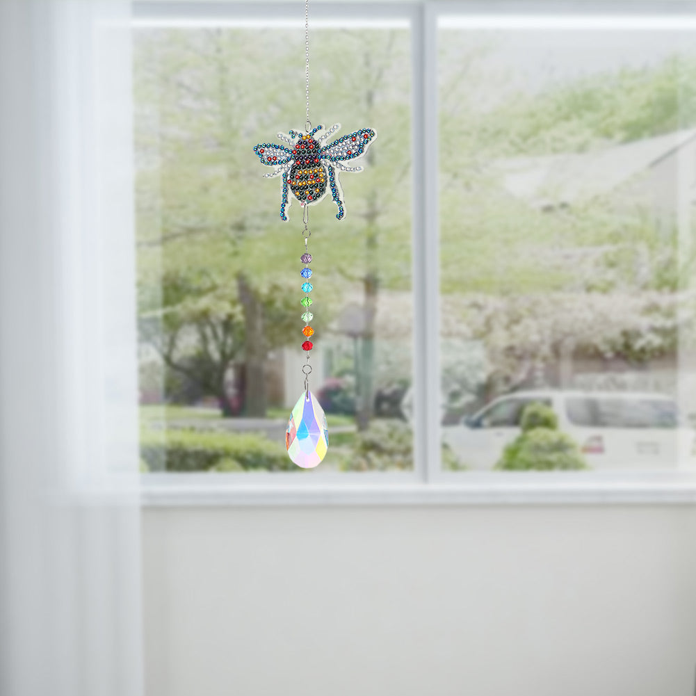 2x Crystal Wind Chimes Diamond Prisms Hanging Light Catcher Home Room Decor