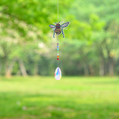 2x Crystal Wind Chimes Diamond Prisms Hanging Light Catcher Home Room Decor