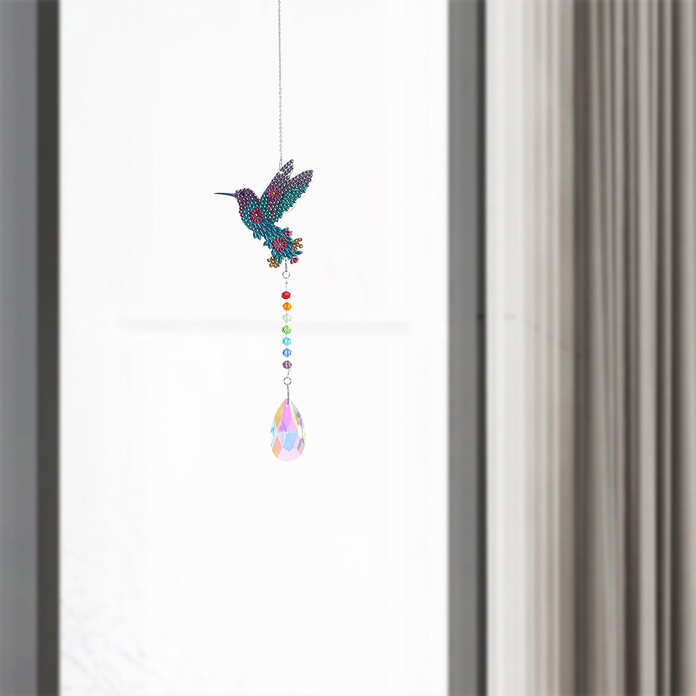 2x Crystal Wind Chimes Diamond Prisms Hanging Light Catcher Home Room Decor